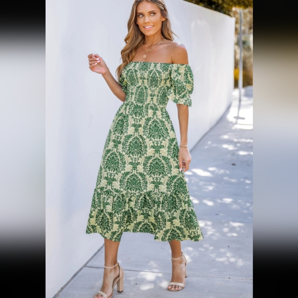 Cupshe Off Shoulder Midi Dress M Medium